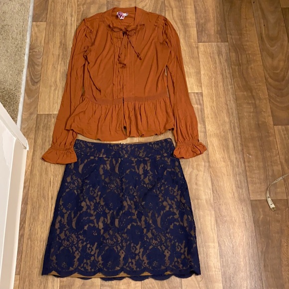 Anthropologie Tops - Anthropologie top and skirt set